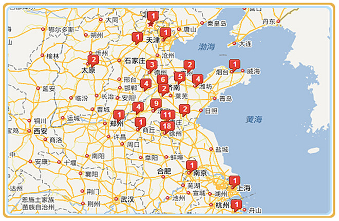 微山湖鱼馆全国分布图